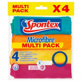 SPONTEX bayeta multiusos microfibra XL pack 4